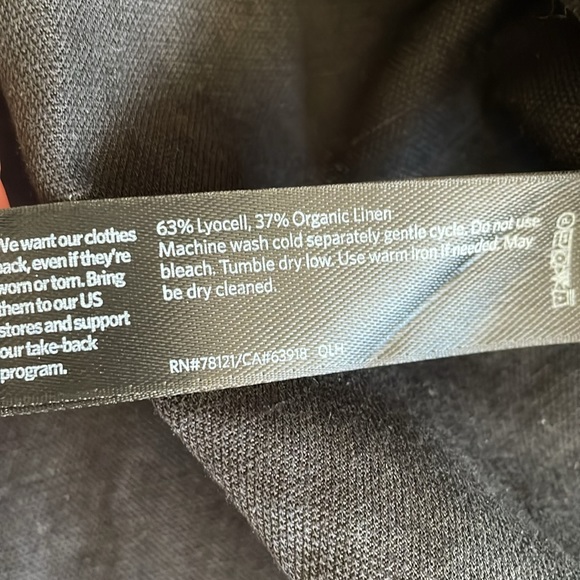 Eileen Fisher black tencel & organic blend slub open front jacket size XS/TP - Picture 7 of 7